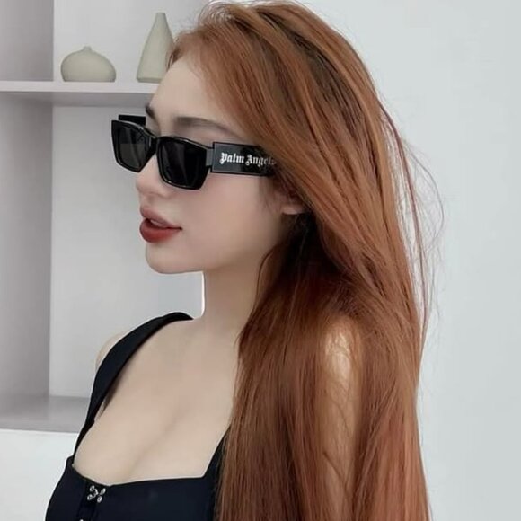 Palm Angels PERI002 PALM 6054 Sunglasses Havana Rectangle Frame, Green Lenses - Picture 3 of 10